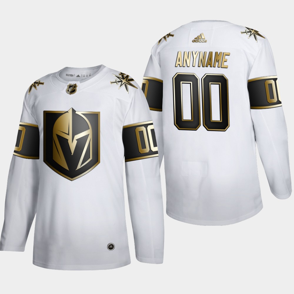 Vegas Golden Knights Custom Men Adidas White Golden Edition Limited Stitched NHL Jersey->customized nhl jersey->Custom Jersey